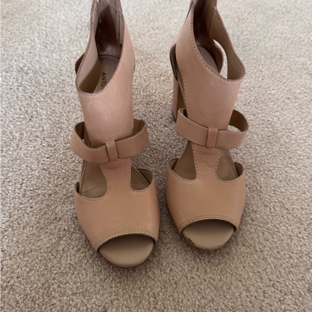 Nude Leather Women's Heels